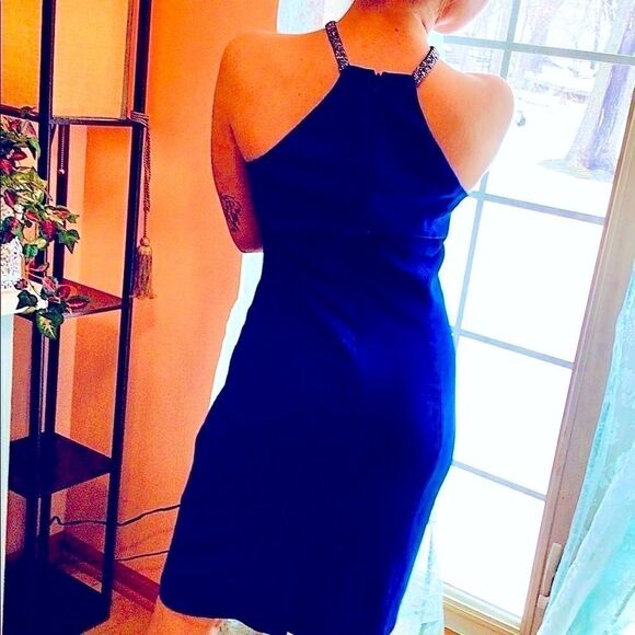 CARMEN MARC VALVO INFUSION ROYAL BLUE DRESS 8 NWT - Picture 12 of 14